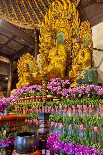 Longhua Temple Buddha Statue Shanghai China — Stok fotoğraf