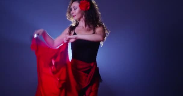Flamenko Dansı Yapan Arjantinli Kadın — Stok video