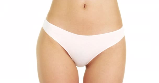 穿白色内裤的女人 — 图库视频影像
