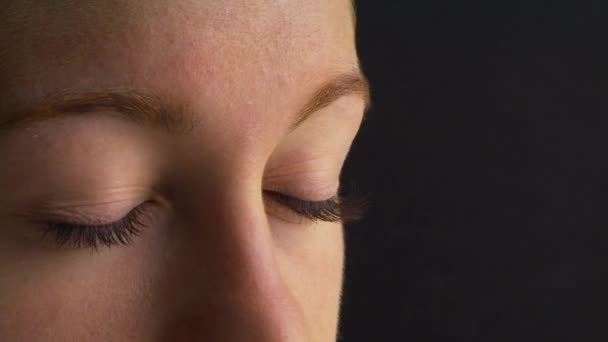 Close Dos Olhos Mulher — Vídeo de Stock