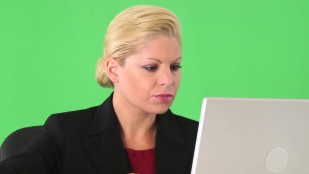Executive Businesswoman Pracująca Laptopem — Wideo stockowe
