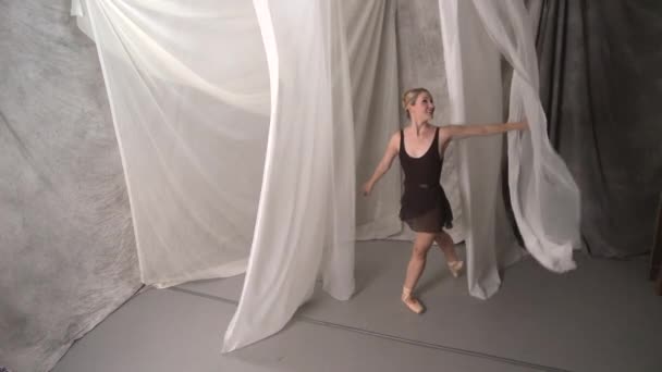 Backstage Ballett Tanzstudio — Stockvideo
