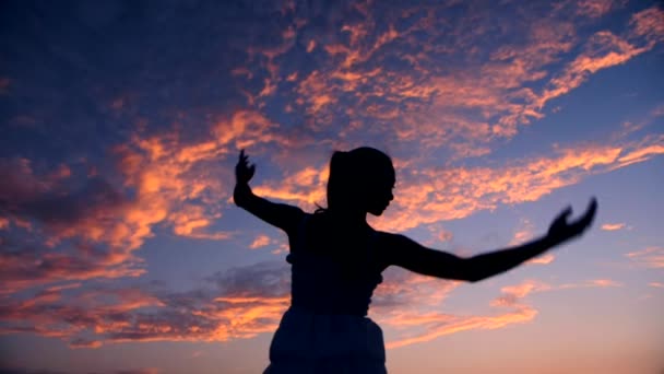 Ballet Plage Coucher Soleil Ralenti — Video