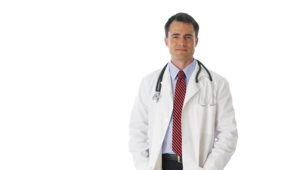 医師の腕を横断する肖像 — ストック動画