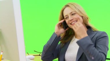 İş kadını masada Evet