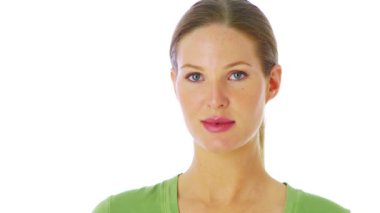 Kadın portresi, yakın çekim görünümü 