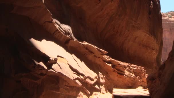 Вид Red Rock Desert Canyon — стоковое видео