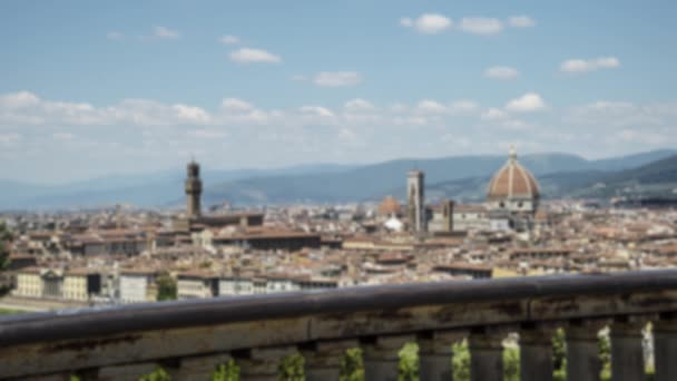 Blurred Background Plate Duomo Palazzo Vecchio Florence View Florence San — Stock Video