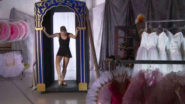 Лаштунками Балету Студії Dance — стокове відео