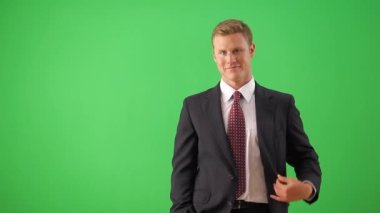 Kameraya bakarak işadamı yakın çekim