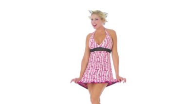 Saç maşalı bir kadın.