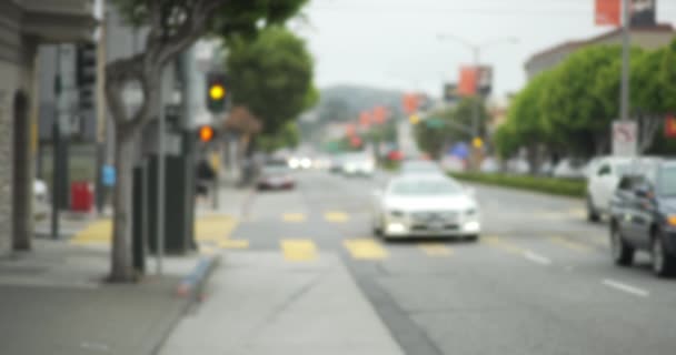 Nappali Forgalom Utcai Helyszíne San Franciscóban Autók Városi Úton — Stock videók