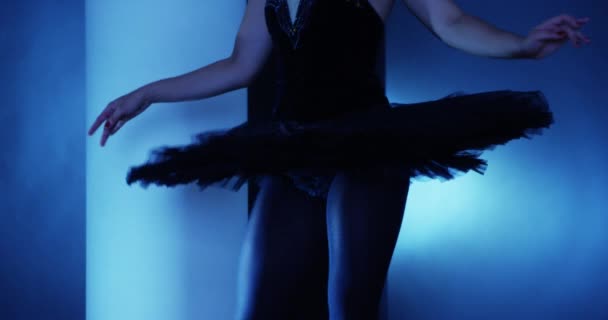 芭蕾舞蹈演员踮着脚尖旋转 — 图库视频影像