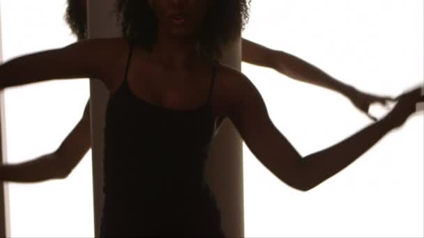 Schöne Schwarze Paare Tanzen — Stockvideo