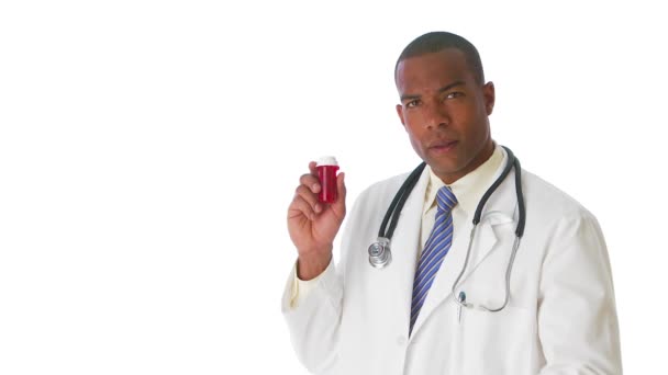 Médecin Tenant Une Bouteille Pilule Sur Ordonnance — Video