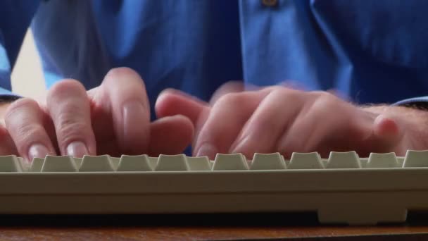 Close Hands Typing — Stock Video