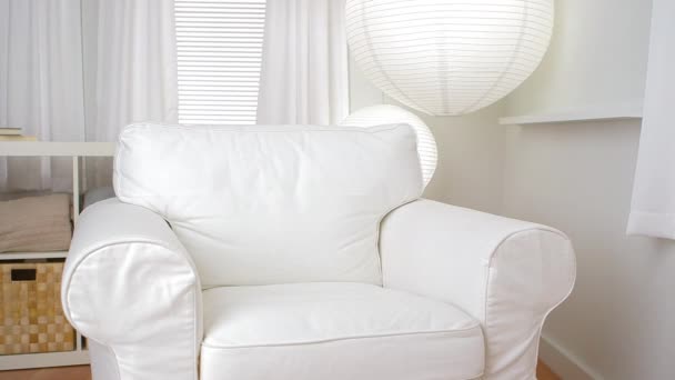 Empty Sofa Chair Modern Living Room — Stock Video