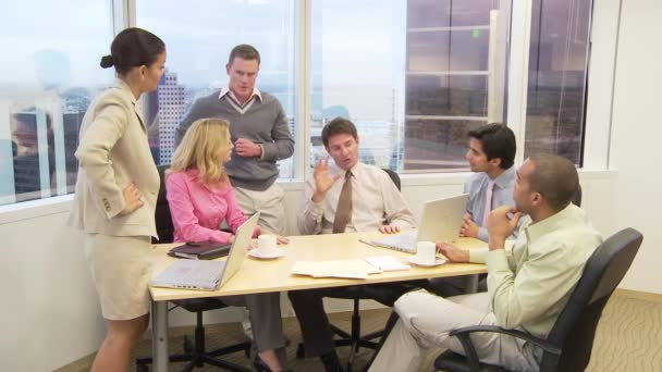 Empresários Que Realizam Reuniões Cargo — Vídeo de Stock