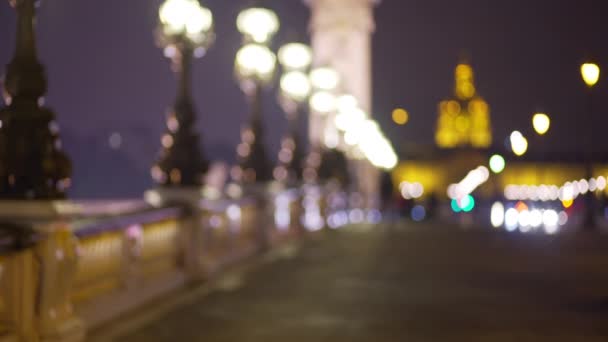 Боке Зняв Фільм Інваліди Через Міст Олександра Iii Парижі Перед — стокове відео