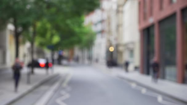 Wazig Schot Van Rustige Schilderachtige Straat Londen Bedoeld Voor Gebruik — Stockvideo