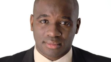 Kendine güvenen Afrikalı Amerikalı İş Adamı 'nı kapatın.