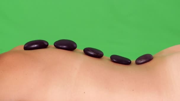 Close Jovem Mulher Nua Ter Tratamento Massagem — Vídeo de Stock