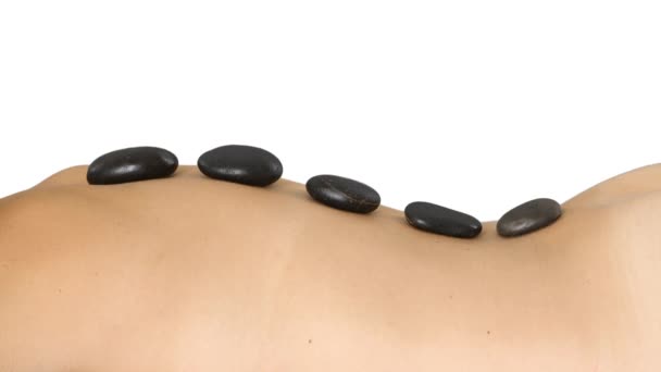 Close Jovem Mulher Nua Ter Tratamento Massagem — Vídeo de Stock