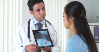 Meksika doktor Çin hastayla xray hakkında konuşmak