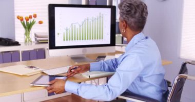 Siyah işkadını masa başında çalışan devre dışı