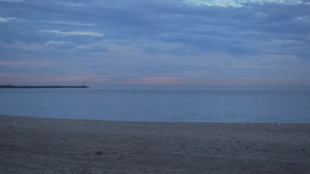 Seascape Kalifornisk Strand För Grön Skärm Eller Chroma Key Ofokus — Stockvideo