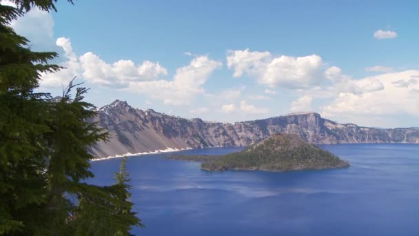 Vista Panorámica Del Lago Del Cráter — Vídeo de stock
