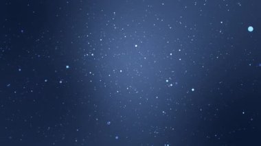 Animated dark blue glowing background with floating light particles.