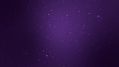 Pırıl pırıl parlayan parçacık yıldızlarıyla parıldayan mor gökyüzü arkaplanı.