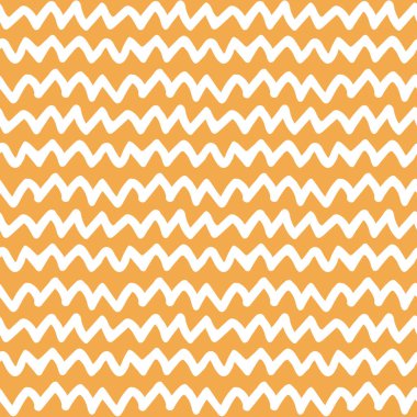 Zigzag soyut, sarı ve beyaz renklerde, pürüzsüz desen. Vektör geometrik illüstrasyon sınır olarak kullanılabilir