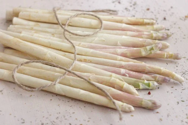 Asparagus Sticks White Background — Zdjęcie stockowe