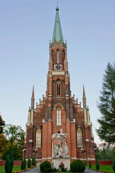Antiga Igreja Gótica Católica Polônia Visões Europeias — Fotografia de Stock