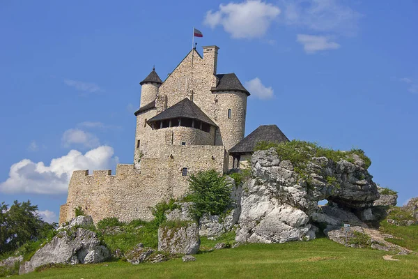 Середньовічний Замок Боболіс Століття Eagle Nest Trail Bobolice Poland — стокове фото