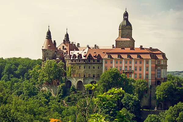 Burg Ksiach Frstenstein Aus Dem Jahrhundert Walbrzych Polen — Stockfoto