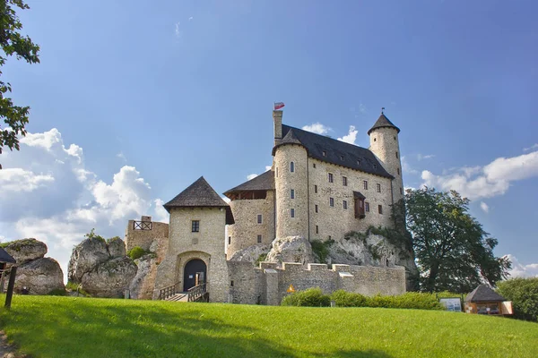 Château Médiéval Bobolice 14Ème Siècle Sentier Nid Aigle Pologne — Photo