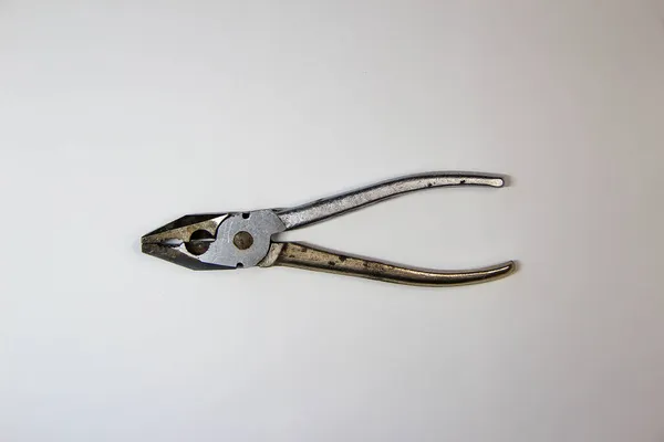 Chrome Pliers White Background — Stock Photo, Image