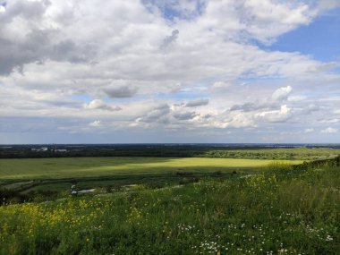 Gölgelerle dolu güzel bir dağ çayırı.