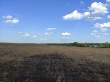 İlkbaharda tarım arazisi