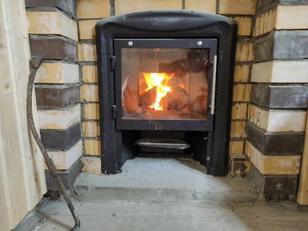 Firewood Burning Sauna Stove — Stock Photo, Image