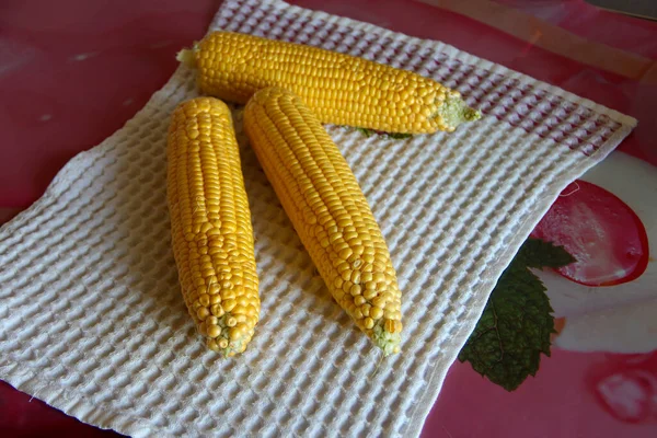 Cobs Fresh Young Corn Towel — Stock Photo, Image