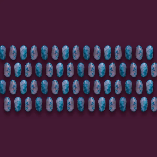 Μπλε Ορυκτά Πολύτιμοι Λίθοι Σύνθεση Εικόνα — Φωτογραφία Αρχείου