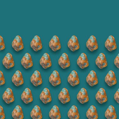 Kahverengi ve Yeşil Mineral Gemstones kompozisyon 3D çizim.