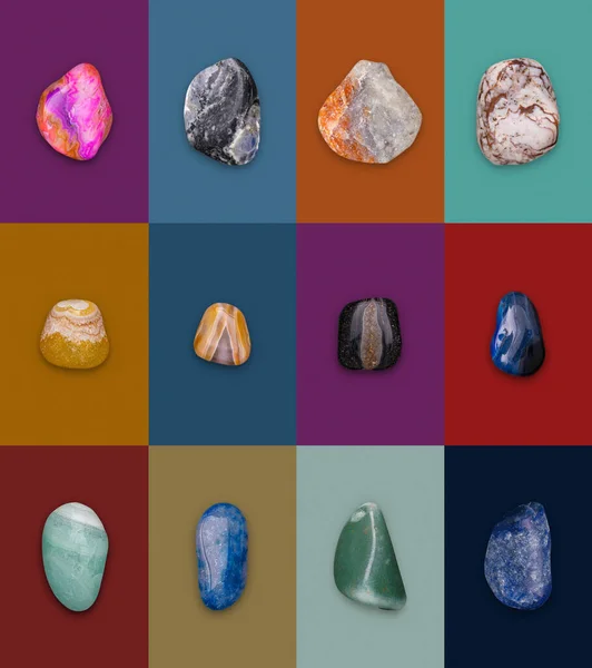 Mineral Gemstones Variety Composition Illustration Render — Fotografia de Stock