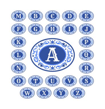 Batı Biçimli Kovboy Kemeri Kemeri Alfabe Monogramı Ana Koleksiyon Seti