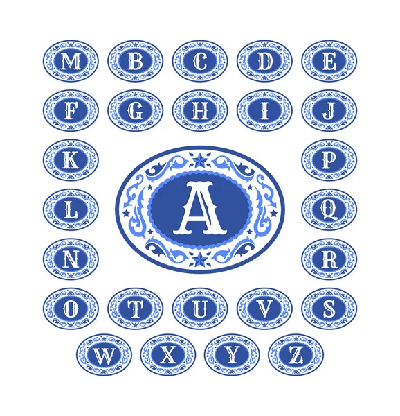 Batı Biçimli Kovboy Kemeri Kemeri Alfabe Monogramı Ana Koleksiyon Seti