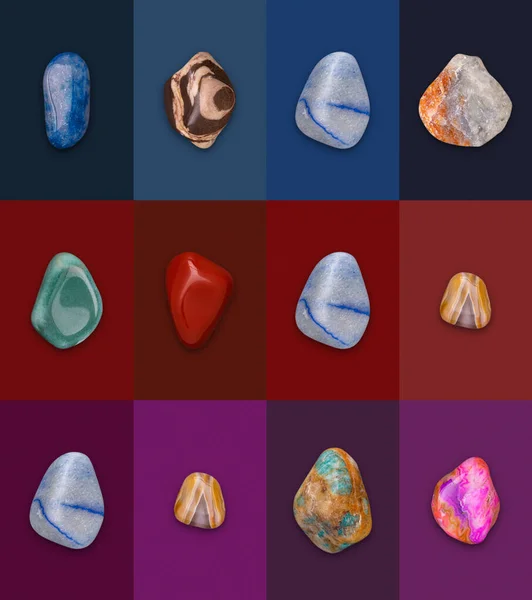Mineral Gemstones Variety Composition Illustration Render — Foto Stock